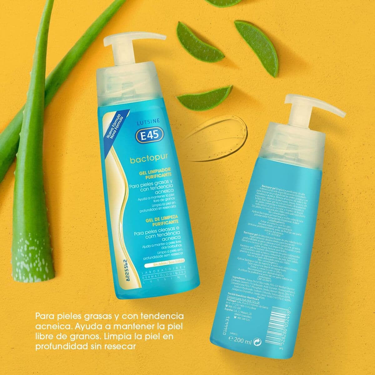 Rengörande ansiktsgel Lutsine BACTOPUR 200 ml — thumbnail 3