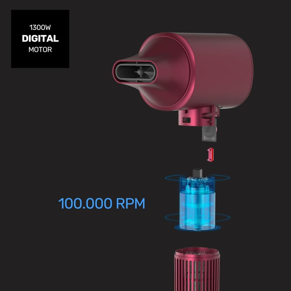 Hårtork Taurus Rödbrun 2400 W — thumbnail 3