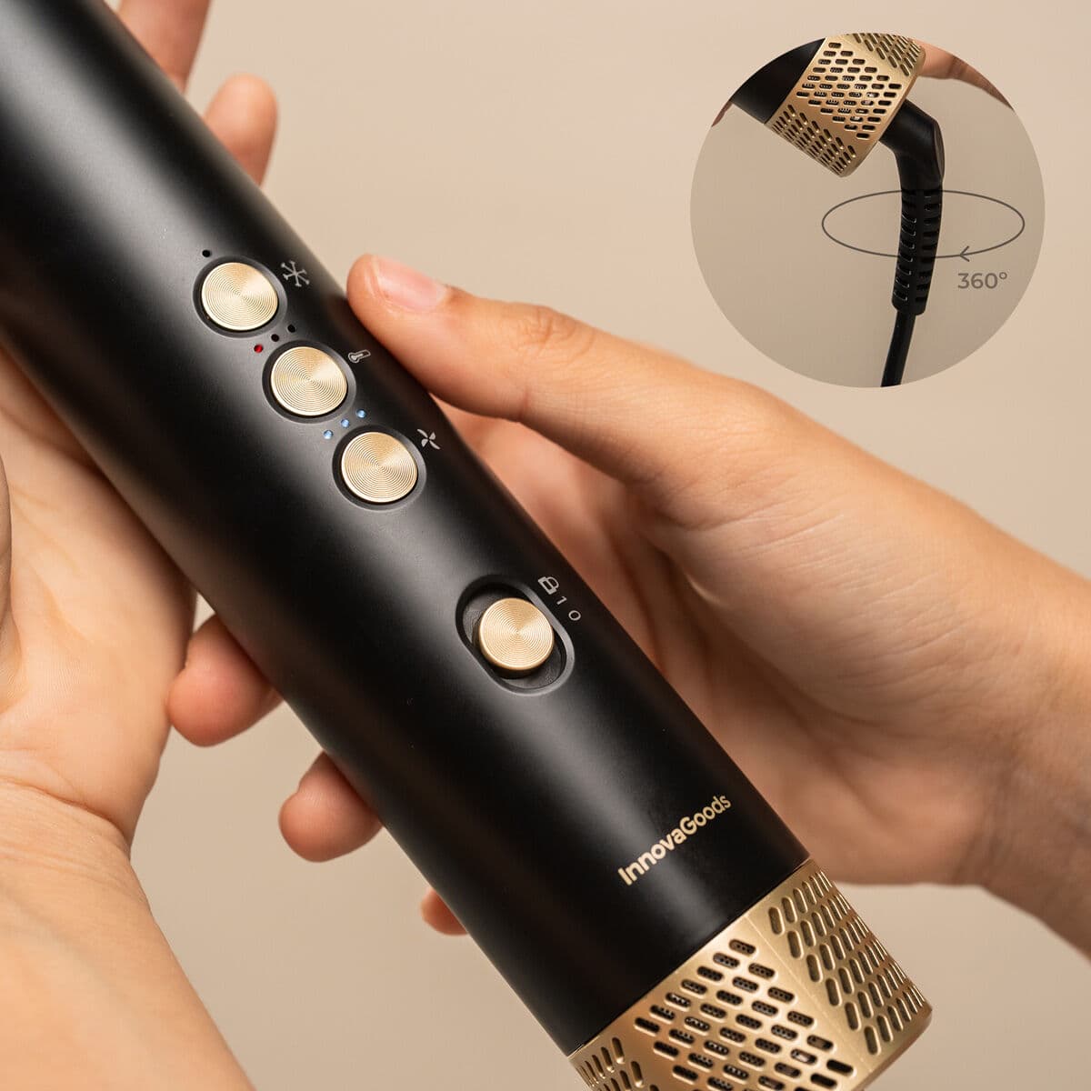 Jonisk Multifunktionell Lufttork- och Stylingsborste med Coanda-teknik och 7 Tillbehör Wavify InnovaGoods — thumbnail 10