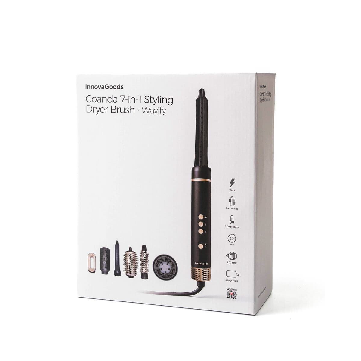 Jonisk Multifunktionell Lufttork- och Stylingsborste med Coanda-teknik och 7 Tillbehör Wavify InnovaGoods — thumbnail 2